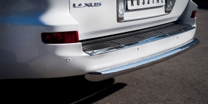 Lexus LX 570 2012 Защита заднего бампера d76 (дуга) LLXZ-000867